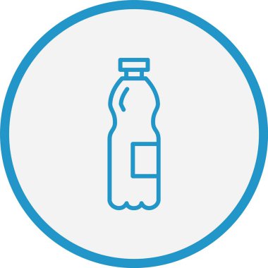 Su Şişe Çizgisi Mavi Çember