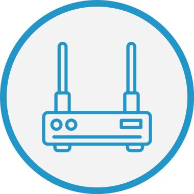 Modem Çizgisi Mavi Çember