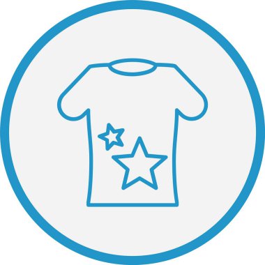 Tişört Çizgisi Mavi Çember