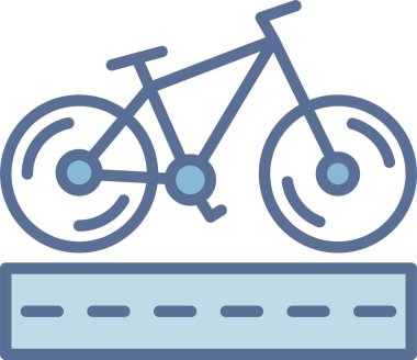 Bisiklet Yolları Mavi Doldur