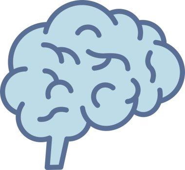 Beyin Bozukluğu Çizgisi Mavi Doldur