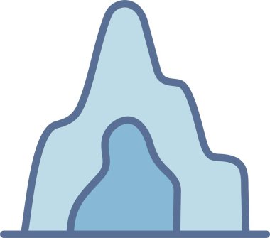 Mağara Çizgisi Mavi Doldur