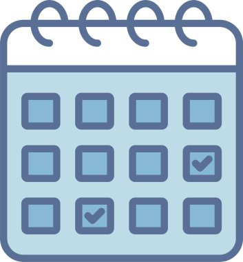 Takvim Satırı Mavi Doldur