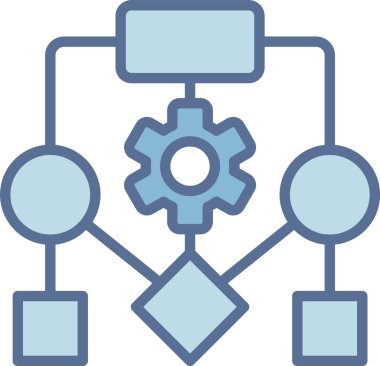 Akış Çizelgesi Mavi Doldur