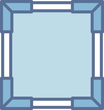 Çerçeve Satırı Mavi Doldur