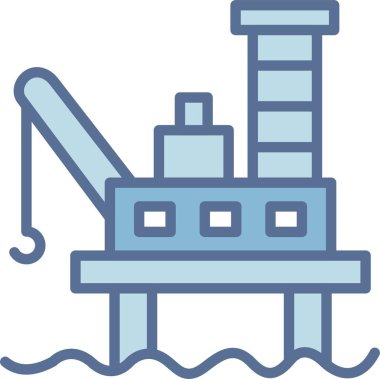 Yağ Platformu Satırı Mavi Doldur