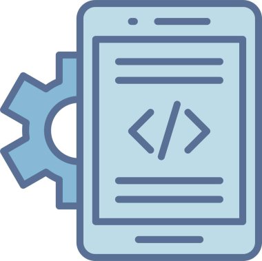 Mobil Uygulama Geliştirici Satırı Mavi Doldur