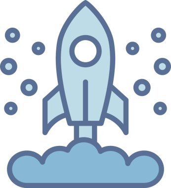 Roket Fırlatma Satırı Mavi Doldur