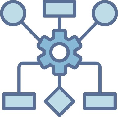 Diyagram Satırı Mavi Doldur