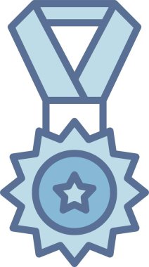 Madalya Satırı Mavi Doldur