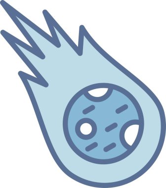 Meteorit Satırı Mavi Doldur