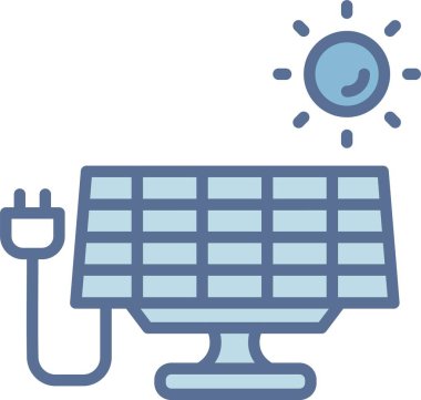 Güneş Sistemi Çizgisi Mavi Doldur