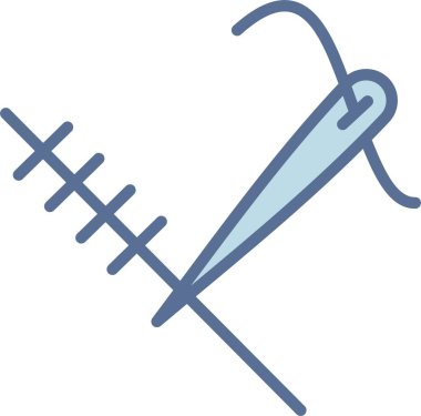 Dikiş Çizgisi Mavi Doldur