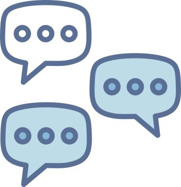 Konuşma Satırı Mavi Doldur