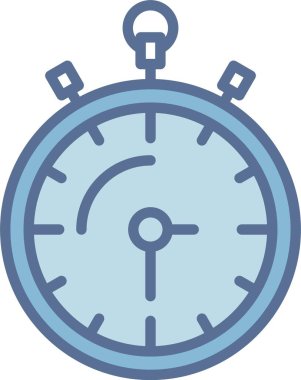 Stopwatch Satırı Mavi Doldur