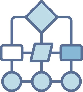 Hiyerarşik yapı Satırı Mavi Doldur