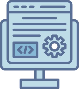 Web Geliştirme Satırı Mavi Doldur