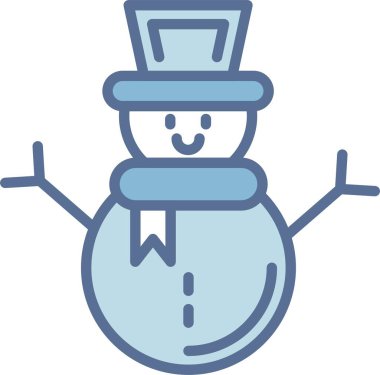 Kış Çizgisi Mavi Doldur