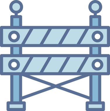 Bariyer Çizgisi Mavi Doldur