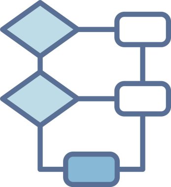 Akış Çizelgesi Mavi Doldur