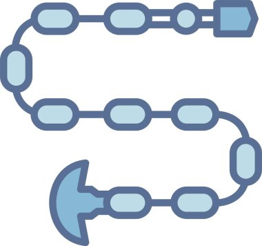 Manriki Satırı Mavi Doldur