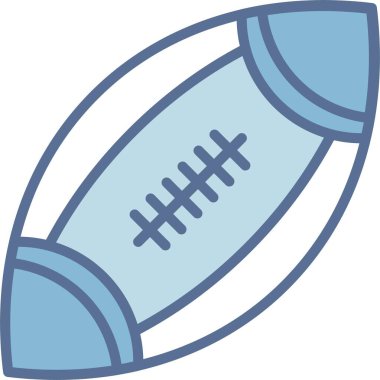 Rugby Top Çizgisi Mavi Doldur