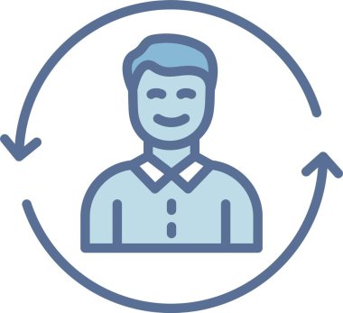 Dönüş Çizgisi Mavi Doldur