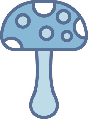 Mantar Çizgisi Mavi Doldur