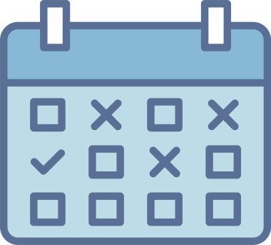 Takvim Olay Satırı Mavi Doldur