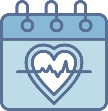 Kalp Atış Çizgisi Mavi Doldur