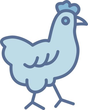 Tavuk Hattı Mavi Doldur