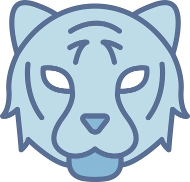 Kaplan Çizgisi Mavi Doldur