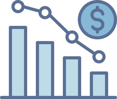 Büyüme Çizgisi Mavi Doldur