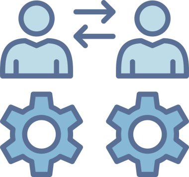 İşbirliği Çizgisi Mavi Doldur