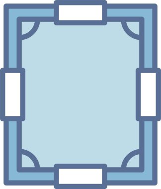 Çerçeve Satırı Mavi Doldur