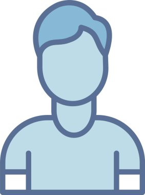 Adam Çizgisi Mavi Doldur