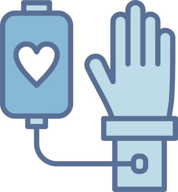 Kan Bağışı Hattı Mavi Doldur