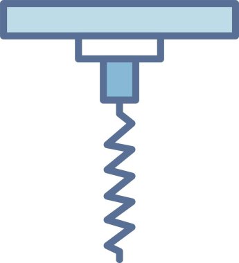 Tirbuşon Çizgisi Mavi Doldur