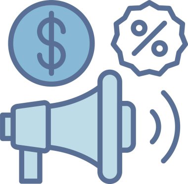 Megafon Satırı Mavi Doldur