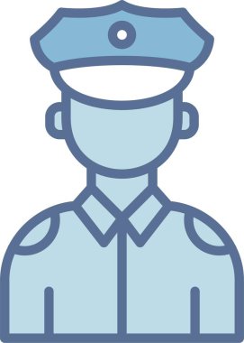 Polis Memuru Hat Mavi Doldur