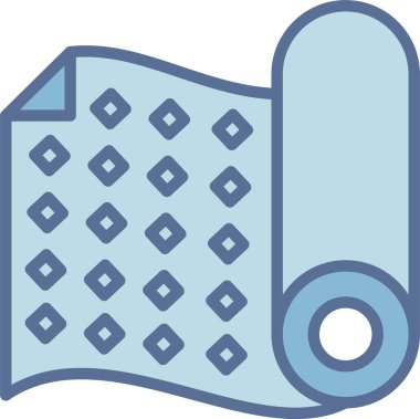 Kumaş Deseni Satırı Mavi Doldur