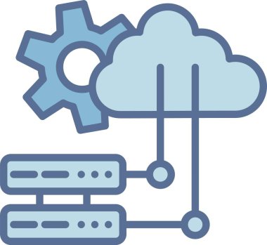 Bulut sunucu Satırı Mavi Doldur