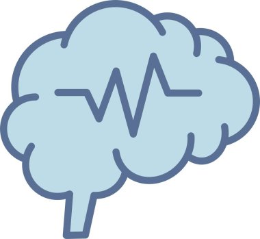 Sinir Sistemi Çizgisi Mavi Doldur