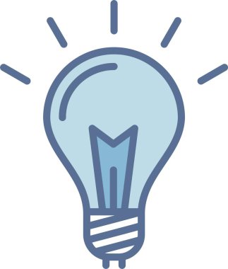 Ampul Çizgisi Mavi Doldur