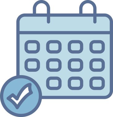 Takvim Satırı Mavi Doldur