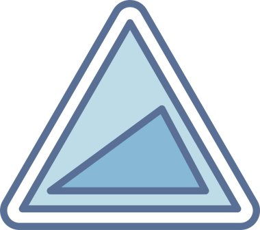 Dik Tepe Çizgisi Mavi Doldur