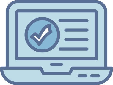 Laptop Satırı Mavi Doldur