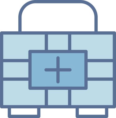 İlk Yardım Çantası Satırı Mavi Doldur