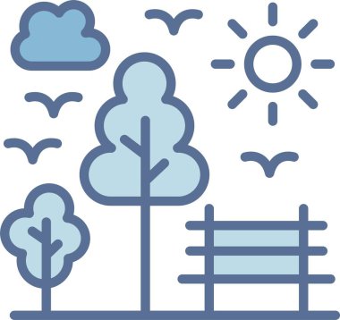 Park Satırı Mavi Doldur