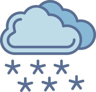 Kış Çizgisi Mavi Doldur